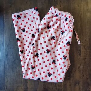 Disney X Macy's Women Minnie Mouse Heads Fleece Pj Pants  New Size M